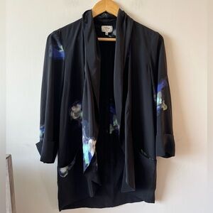 Wilfred Aritzia Floral 100 % SILK Cardigan Jacket